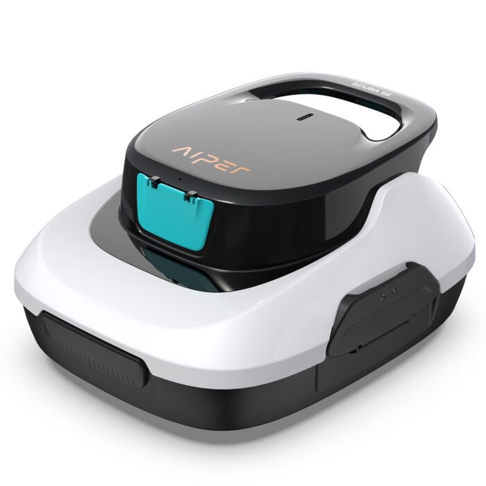 AIPER Scuba SE Poolroboter, Kabelloser Poolsauger Akku, 90 Minuten Reinigungszeit, Automatische Reinigung mit Selbsteinparkfunktion, Leichter Poolreiniger Ideal für Pools mit Flachem Boden