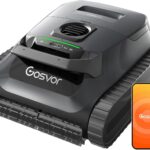 Gosvor (2026 Neu) Poolroboter Wand und Boden, Wasserlinie, Flachzone 4-in-1, Bis zu 200 Min. Laufzeit, Leichtgewicht 6,9 KG, 3μm Ultrafeiner Filter, Poolsuager Akku für Pools bis zu 200 m², Grau