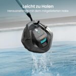 AIPER Poolroboter, Kabellos Poolsauger Akku, Bodensauger mit 90 Min Laufzeit, Automatisches Parken, Dual-Antriebsmotoren & LED-Anzeigen, Ideal für Flachem Boden Pool bis zu 80 m²