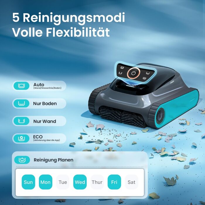 (2026 Upgrade) AIPER Scuba S1 Poolroboter Boden und Wand, Wasserlinienreinigung, Doppelfiltration, 270 Min Laufzeit, Intelligente Navigation, App-Steuerung & OTA-Updates für Einbau- und Aufstellpools