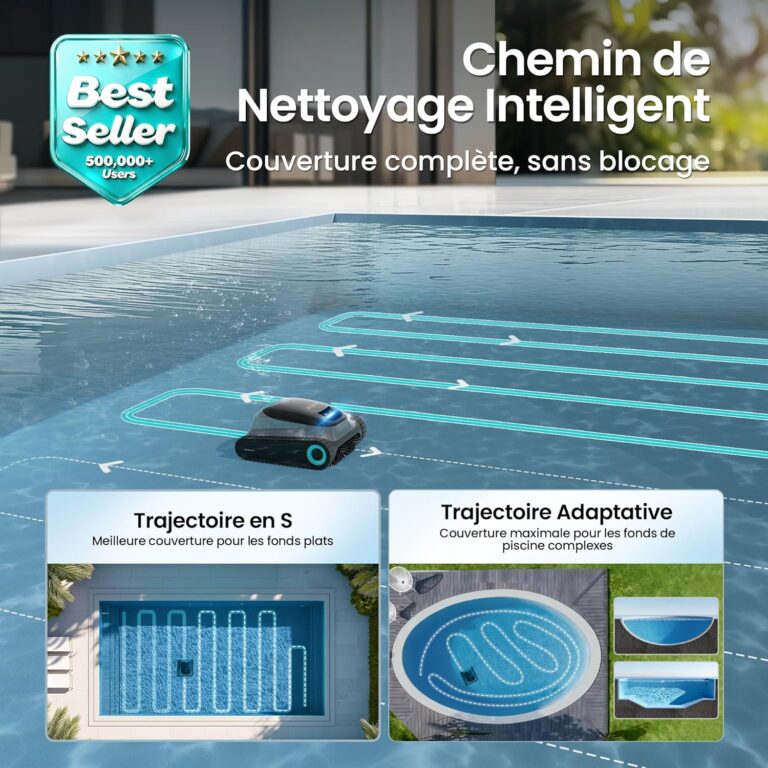 (2026 Upgrade) Aiper Scuba S1 Poolroboter, Individueller Wochenreinigungsplan, 270 Min. Laufzeit, Wasserlinienreinigung, App & OTA, Smarte Navigation mit 11 Hochpräzisen Sensoren Für Eingelassene Pool